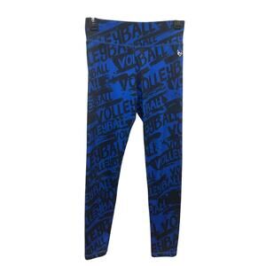 Justice Active Girls Size 12 Volleyball Spandex Polyester Blend Ankle Leggings